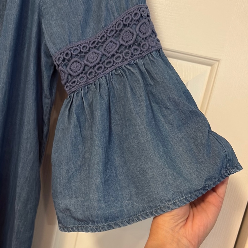 EUC Crown & Ivy Blue Long Sleeve Dress - Picture 3 of 6